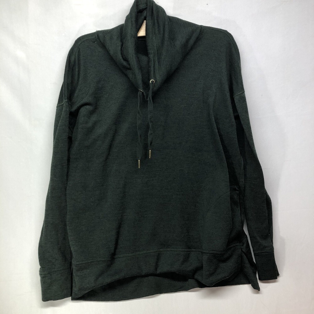 Get After It Pull Over Knit Light Green Mock Neck Hoodie Size Medium